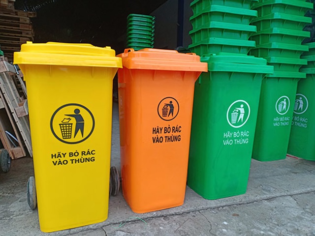 Thông tin tổng quan về thùng rác công cộng loại 120 lít